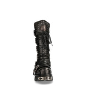 Lade das Bild in den Galerie-Viewer, New Rock Schuhe Boots Stiefel HIGH BOOT METALLIC M-1539-C3
