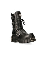 Load image into Gallery viewer, New Rock Shoes Shoes Boots Boots M.373-S4 Biker Boots Gothic Genuine Leather
