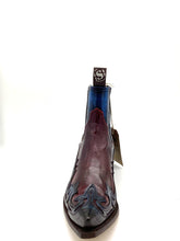 Load image into Gallery viewer, Sendra Boots Ankle Boots Navy/Red Genuine Leather Western/Cowboy Exclusive and Limited
