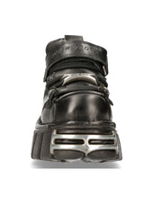 Load image into Gallery viewer, New Rock Platform Ankle Boots Metallic M-131-S1 Black Tower Men&#39;s Shoes
