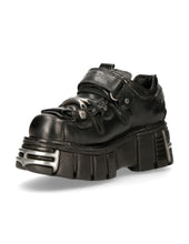 Load image into Gallery viewer, New Rock Platform Ankle Boots Metallic M-131-S1 Black Tower Men&#39;s Shoes
