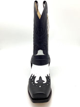 Load image into Gallery viewer, Sendra Boots Boots White/Black Real Leather Cowboy Biker Boots Exclusive &amp; Limited
