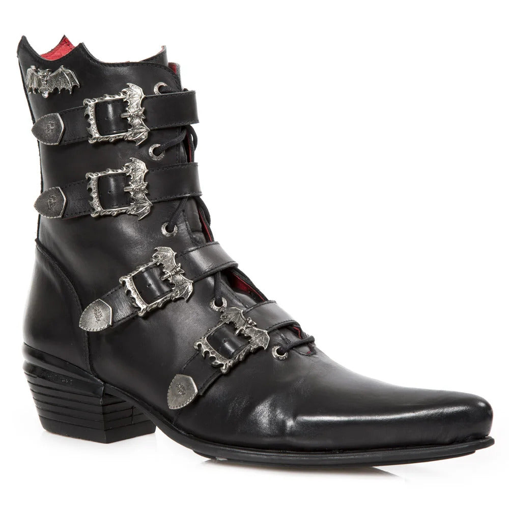 New Rock Shoes 4 Buckles Boots Pikes M-WST055-C1 – ModeRockCenter