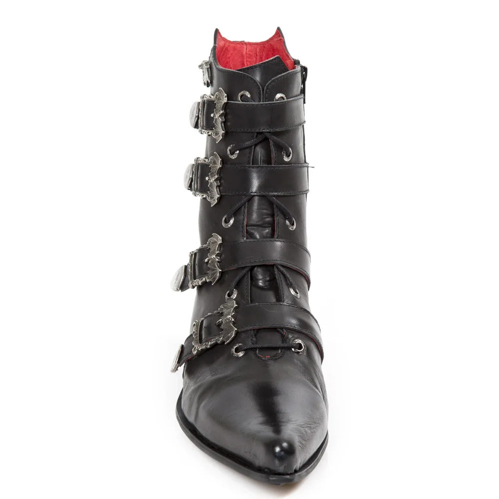 New Rock Schuhe 4 Schnallen Stiefel Pikes M-WST055-C1