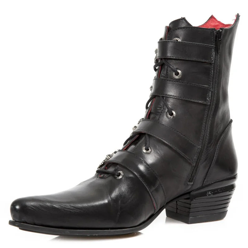 New Rock Shoes 4 Buckles Boots Pikes M-WST055-C1 – ModeRockCenter