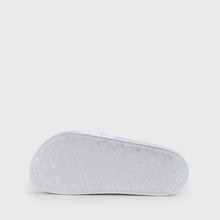 Load image into Gallery viewer, Buffalo RIO SLIDE - Metallic Silver Allover Glitzer 60s Vegan
