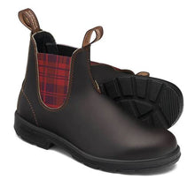 Lade das Bild in den Galerie-Viewer, Blundstone Classic Schuhe 2100 Brown Tartan Chelsea Boots Unisex Stiefel
