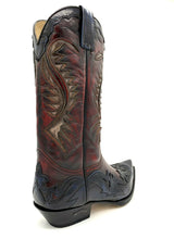 Load image into Gallery viewer, Sendra Boots Western Cowboy Boots Biker Boots Exclusive and Limited Blue Red
