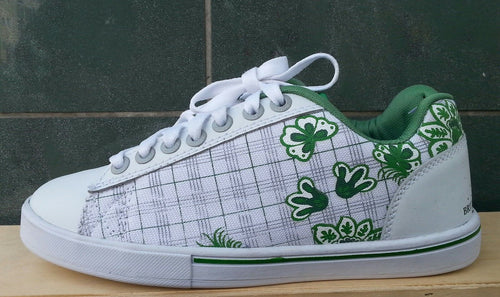 BK British Knights Schuhe Sneaker FLOWERS BLUMEN Weiß Grün