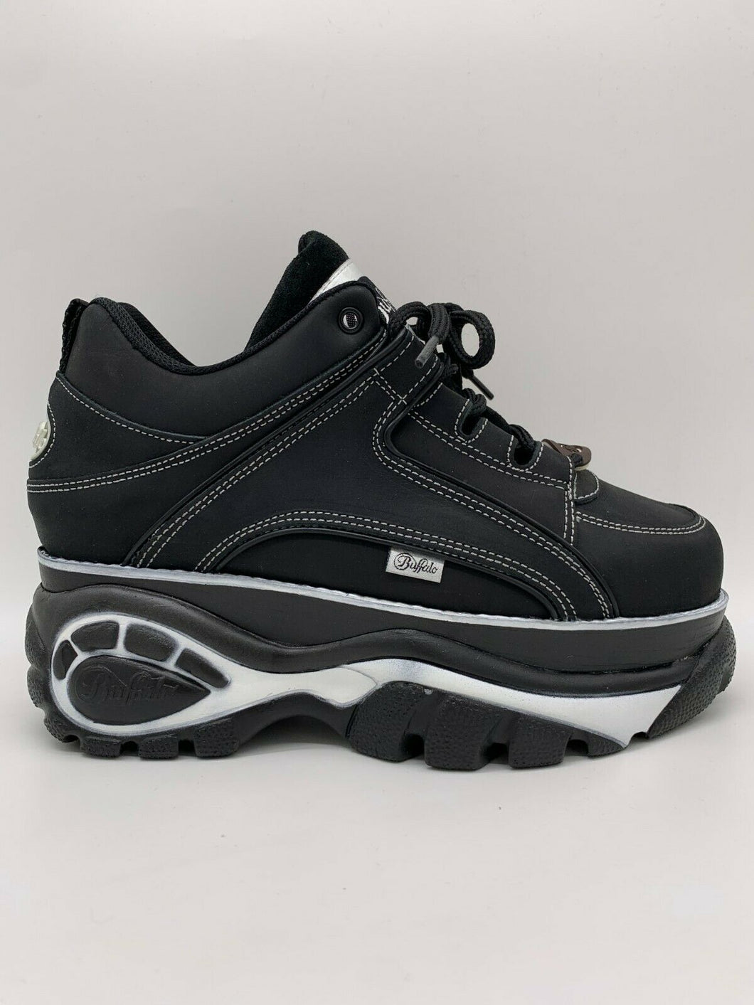Buffalo Classic Boots Shoes Platform Shoes 90s Black White 1339-14