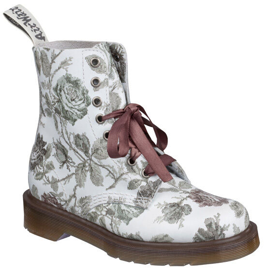 Dr.Martens Schuhe 8Loch Damen Stiefel Blumenmuster
