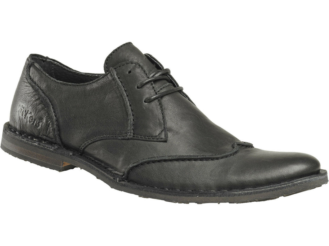 KICKERS Shoes Citebat Black Noir - lace-up shoes - leather -