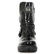 Lade das Bild in den Galerie-Viewer, New Rock Schuhe Damen- Stiefelette Stiefel Absatz Boots Gothic M.TR061 Lackleder
