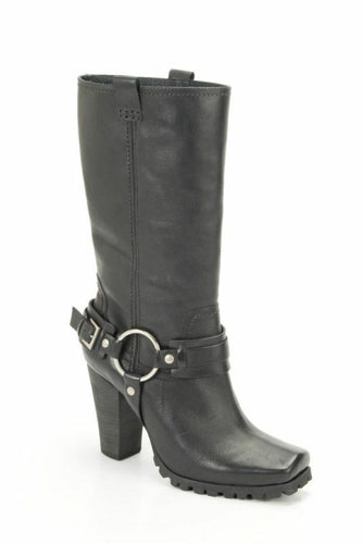 Bronx Schuhe Damen- Stiefel Lederstiefel in Schwarz NEU