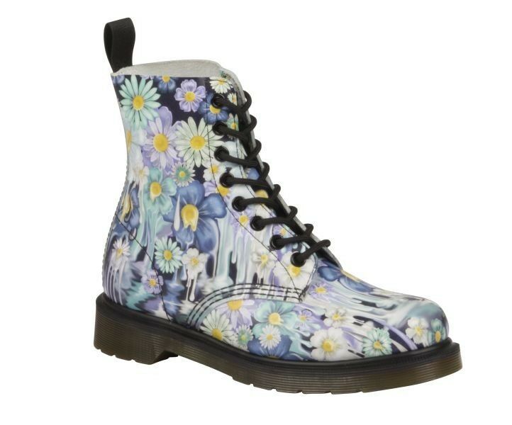 Dr.Martens shoes 8 hole women's boots floral pattern Pascal exclusive design