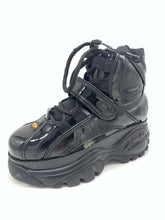 Lade das Bild in den Galerie-Viewer, Buffalo Classic Boots Shoes Plateau Schuhe 90er Schwarz Lackleder 1348-14 NEU
