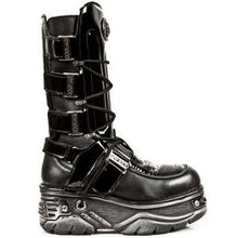 Load image into Gallery viewer, New Rock Boots Boots Shoes Gothic Cyber ​​Black
