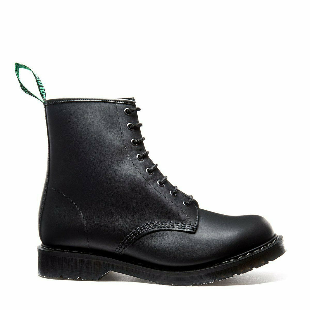 Solovair Shoes Shoes Boots Boots 8-Hole Leather Black Greasy Made in England