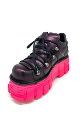 Load image into Gallery viewer, New Rock Shoes Shoes Boots Designer Purple Metallic Platform Fashion Tower Sole
