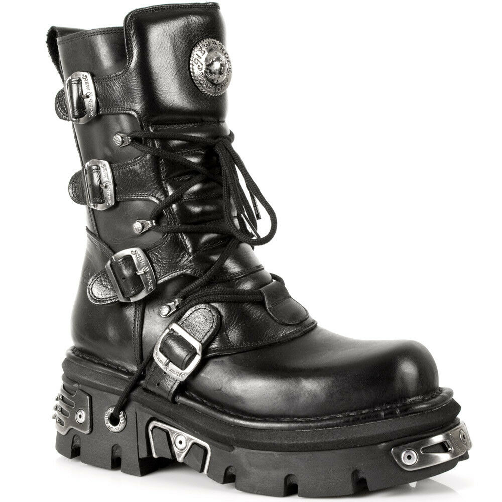 New Rock Shoes Shoes Boots Boots M.373-S4 Biker Boots Gothic Genuine Leather