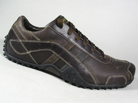 Skechers Men's Shoes Sneaker Shoes Brown Lace Up Shoes