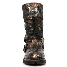 Load image into Gallery viewer, &lt;transcy&gt;New Rock Shoes Gothic Boots Boots Leather M.1473-S42 Vintage Flower Red Brocade&lt;/transcy&gt;
