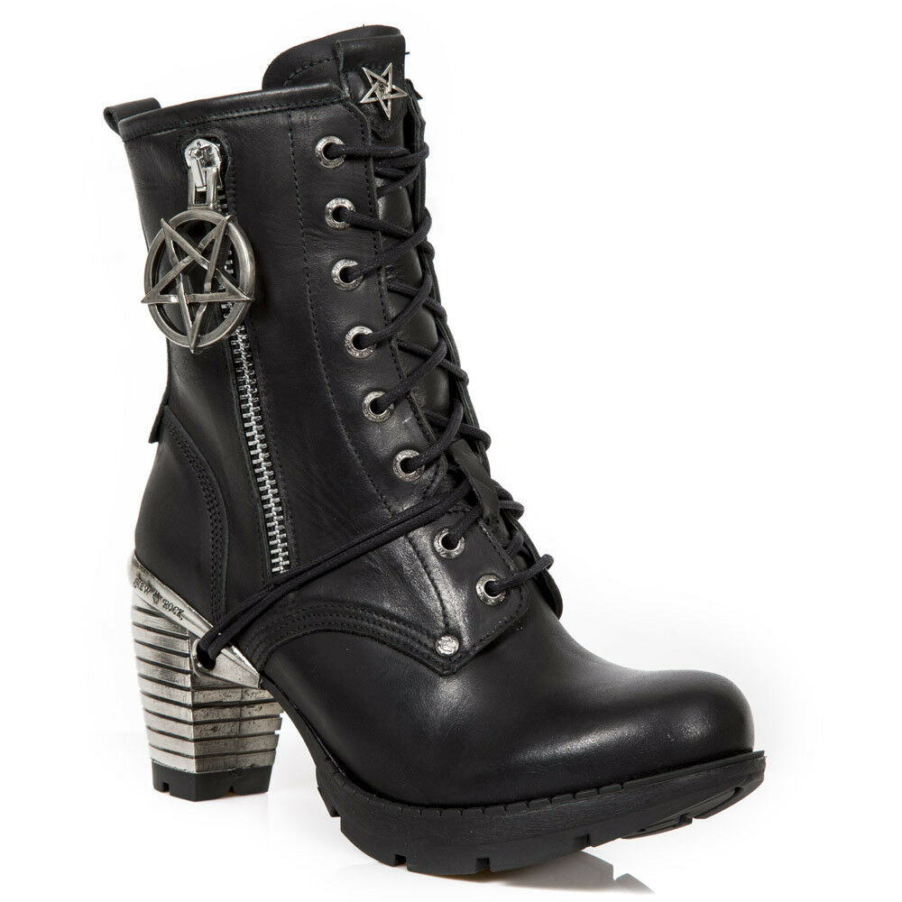 New Rock Shoes Women's Ankle Boots Heel Boots Gothic Pentagram