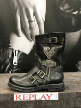 Load image into Gallery viewer, Replay women&#39;s shoes shoes boots ankle boots leather with logo patches

