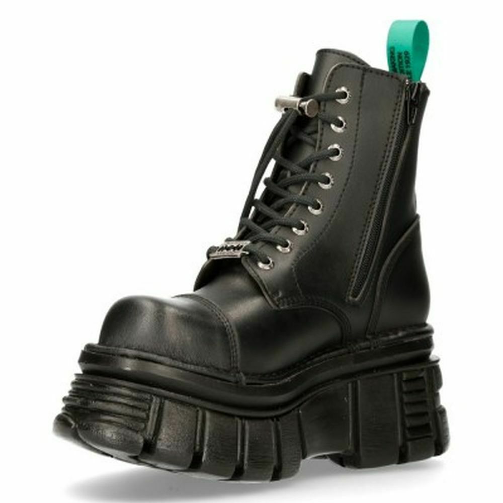 New Rock Boots Shoes Boots Platform Vegan Black M.NEWMILI083-VS2 Tower
