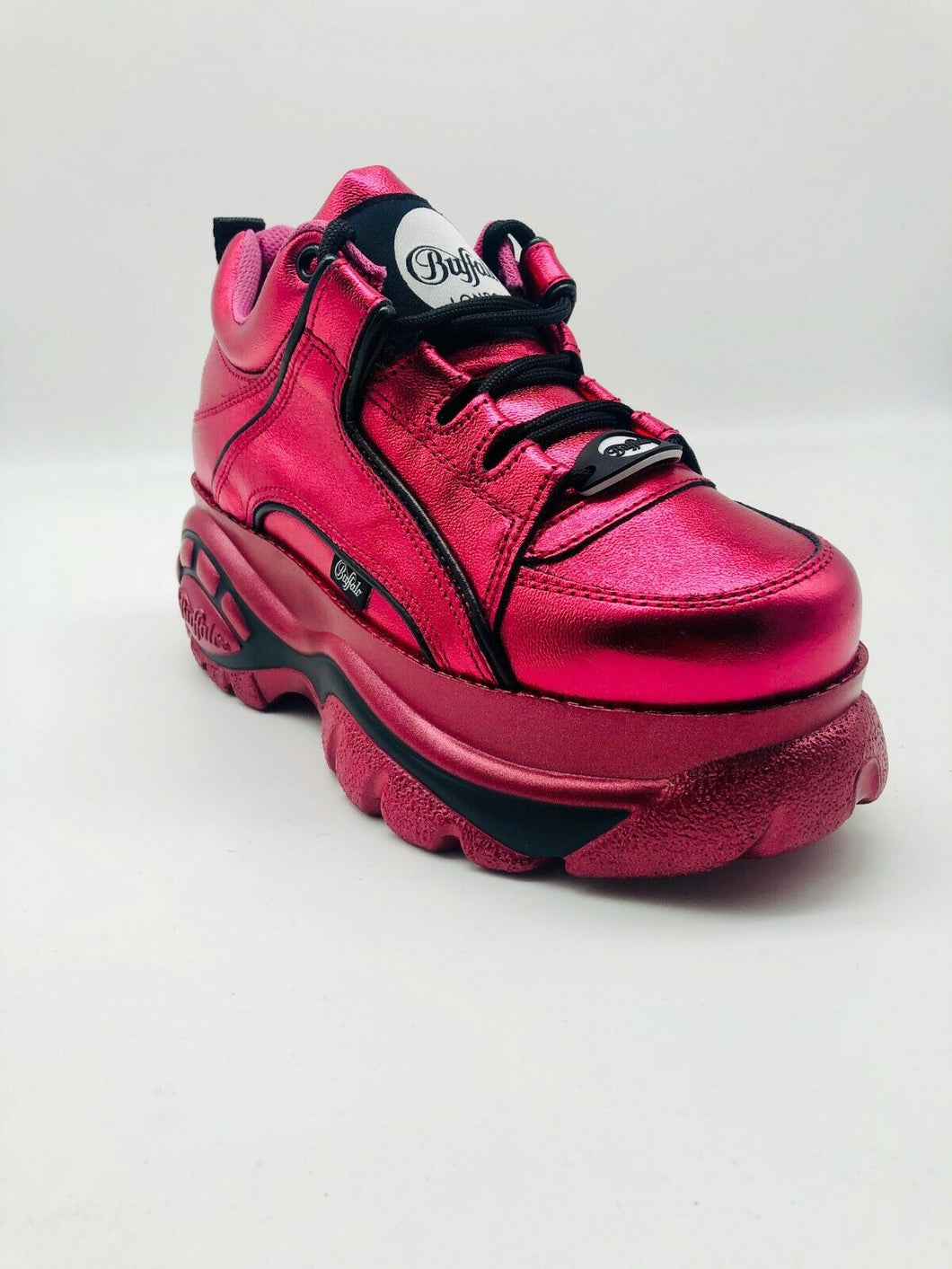 Buffalo London Classic Boots Shoes Plateau 90er Magenta Rosa Rot 1339-14