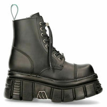 Load image into Gallery viewer, New Rock Boots Shoes Boots Platform Vegan Black M.NEWMILI083-VS2 Tower
