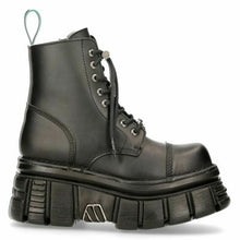 Load image into Gallery viewer, New Rock Boots Schuhe Stiefel Plateau Vegan Schwarz M.NEWMILI083-VS2 Tower
