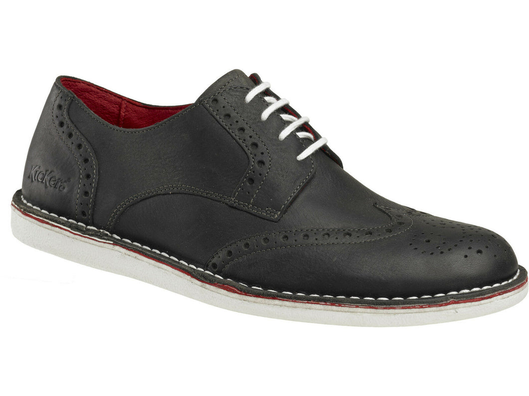 KICKERS Schuhe Urbania Black Noir - Schnürschuhe - Leder -