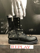 Lade das Bild in den Galerie-Viewer, Replay Damenschuhe Schuhe Stiefel Stiefelette Upset Boots Leder Blumenstickerei

