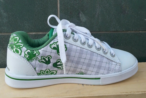 BK British Knights Schuhe Sneaker FLOWERS BLUMEN Weiß Grün