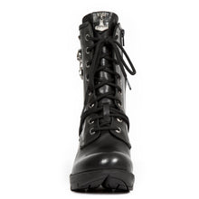Lade das Bild in den Galerie-Viewer, New Rock Schuhe Damen- Stiefelette Stiefel Absatz Boots Thors Hammer
