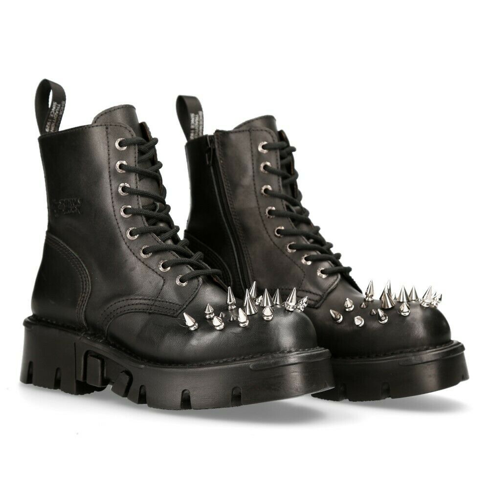 New Rock Schuhe Shoes Boots Stiefel M.MILI084CONO-C1 Gothic Schwarz