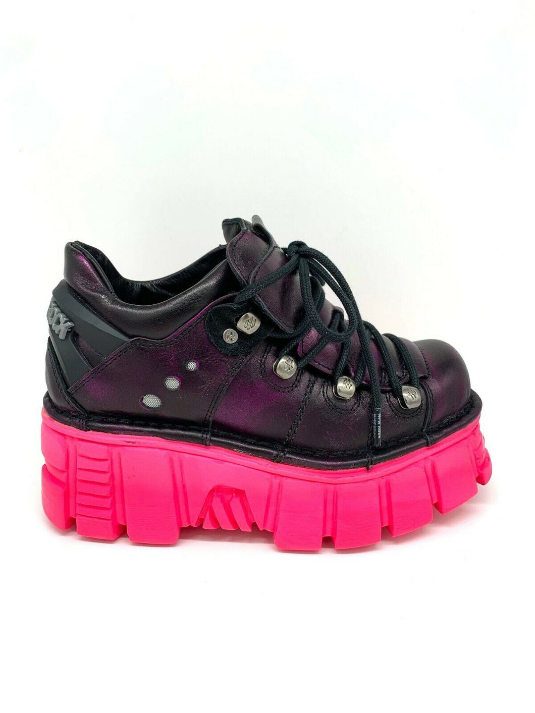 New Rock Shoes Shoes Boots Designer Purple Metallic Platform Fashion Tower Sole