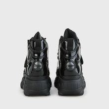 Lade das Bild in den Galerie-Viewer, Buffalo London Classic Boots Shoes Plateau Schuhe 90er Schwarz Lackleder
