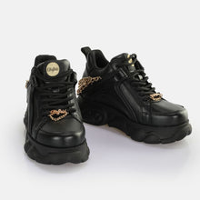 Lade das Bild in den Galerie-Viewer, Buffalo Boots CLD Corin Chain 2.0 Sneaker Low vegan, schwarz/gold
