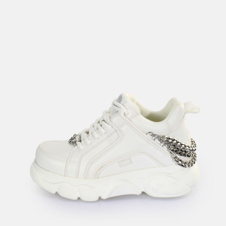 Buffalo Boots CLD Corin Chain 2.0 Sneaker Low vegan, white/silver