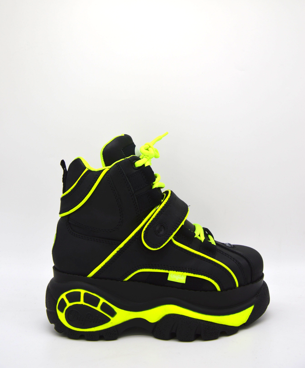 Buffalo London Classic Boots Shoes Platform Shoes 90s NEON Yellow 1348-14 2.0 (Limited by ModeRockCenter)