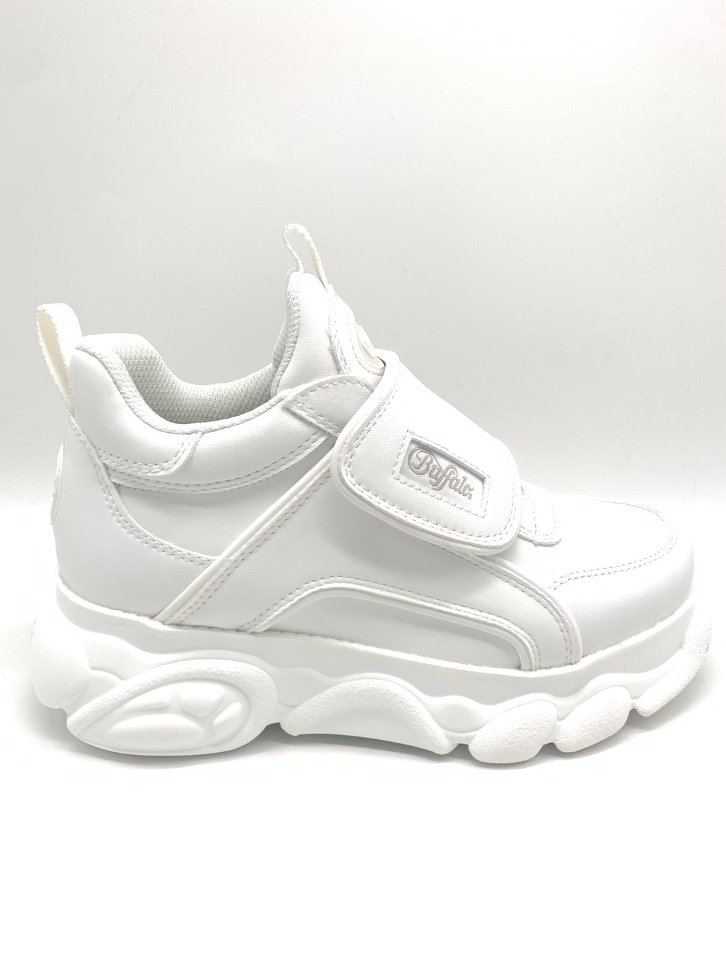 Buffalo CLD Velcro Sneaker Platform Sole Vegan White