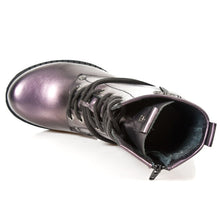 Lade das Bild in den Galerie-Viewer, New Rock Damenstiefelette Absatz Boots Schuhe Gothic Lila
