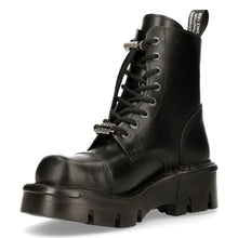 Lade das Bild in den Galerie-Viewer, New Rock Boots Schuhe M-NEWMILI083-S23 Leder Black Schwarz Unisex
