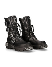 Lade das Bild in den Galerie-Viewer, New Rock Boots BLACK REACTOR M-373LUNA-S1 Echtleder Unisex
