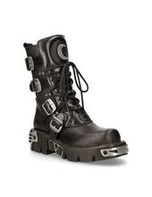 Lade das Bild in den Galerie-Viewer, New Rock Boots BLACK REACTOR M-373LUNA-S1 Echtleder Unisex

