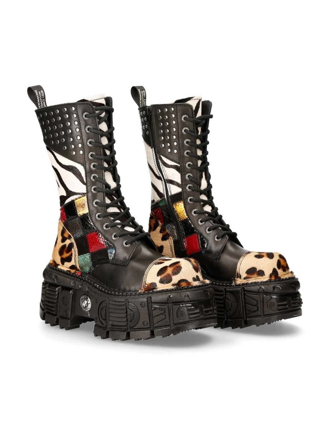 New Rock Boots Leder Unisex Punk Design M-MILI244-C1