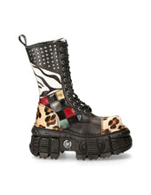 Lade das Bild in den Galerie-Viewer, New Rock Boots Leder Unisex Punk Design M-MILI244-C1
