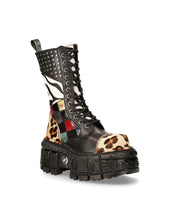 Lade das Bild in den Galerie-Viewer, New Rock Boots Leder Unisex Punk Design M-MILI244-C1
